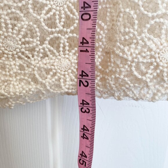 Modcloth Magic In The Air Floral Lace Wrap Dress Size Small Ivory Cream Boho - Picture 12 of 14